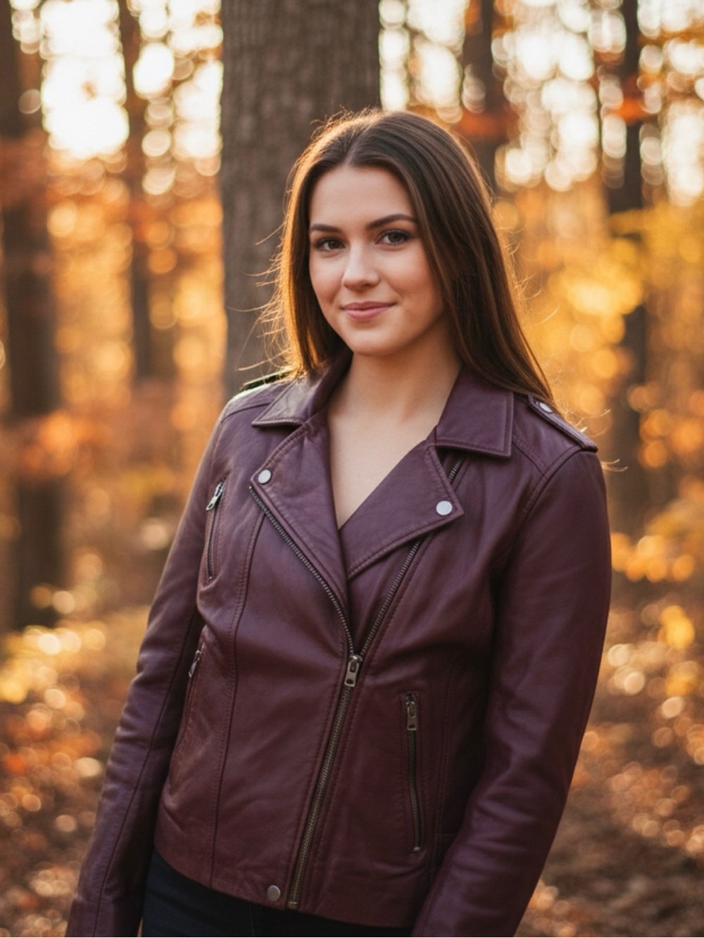 NWT LUCKY BRAND WOMEN'S LEATHER MOTO JACKET SZ Large Oxblood red